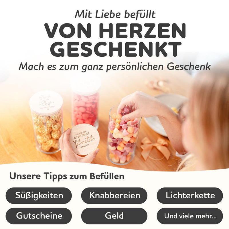 Geschenk-Glas "Glück ist, dich als Erzieherin zu haben"