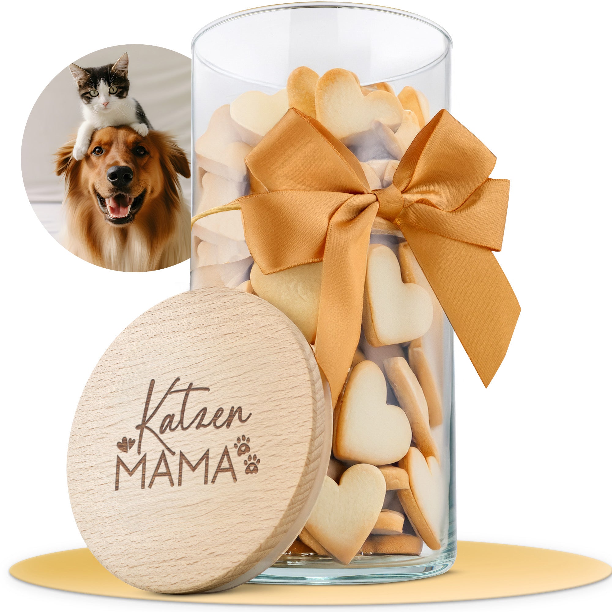 Geschenk-Glas "Katzen MAMA"