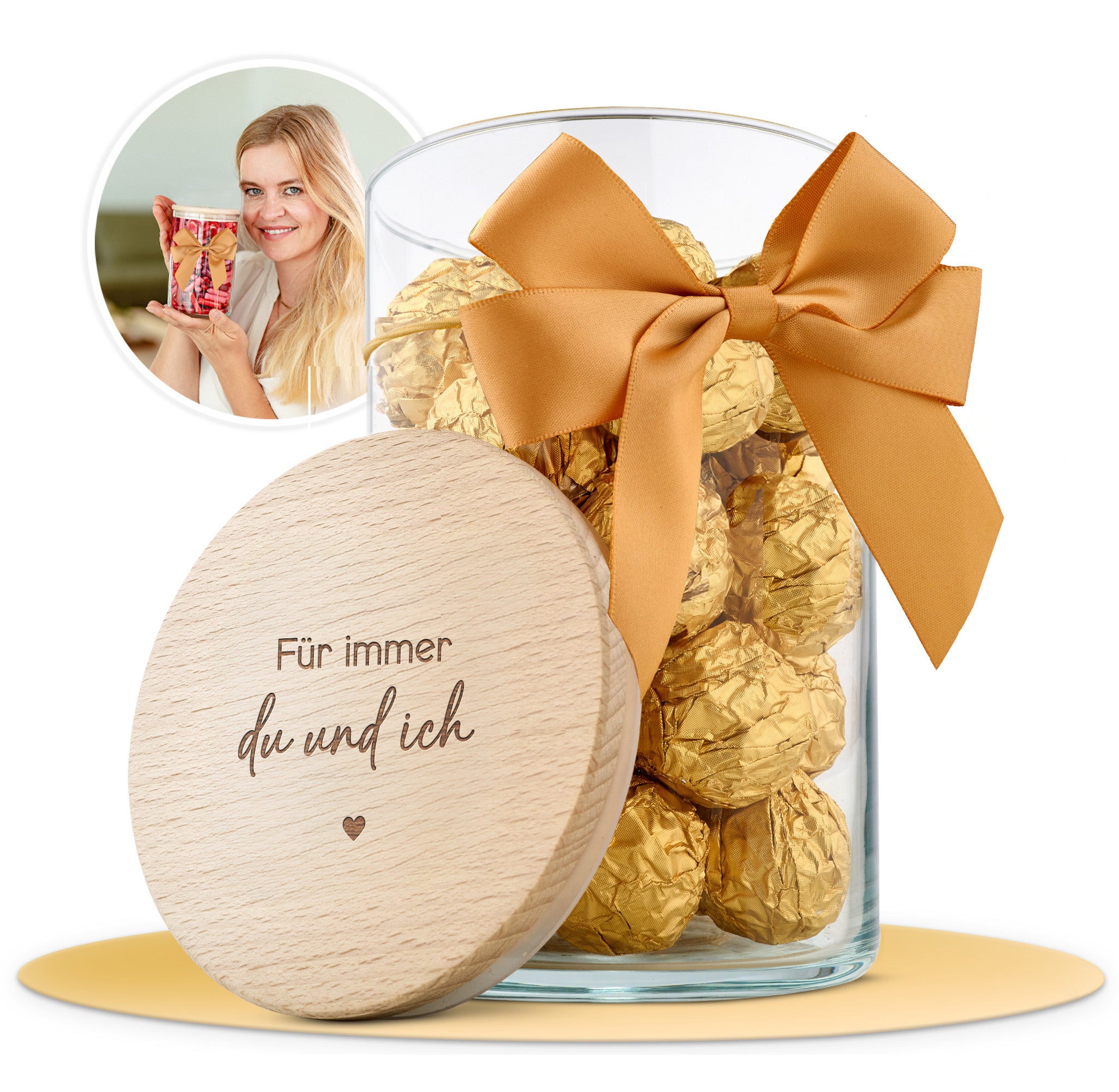 Geschenkglas "Für immer du und ich"