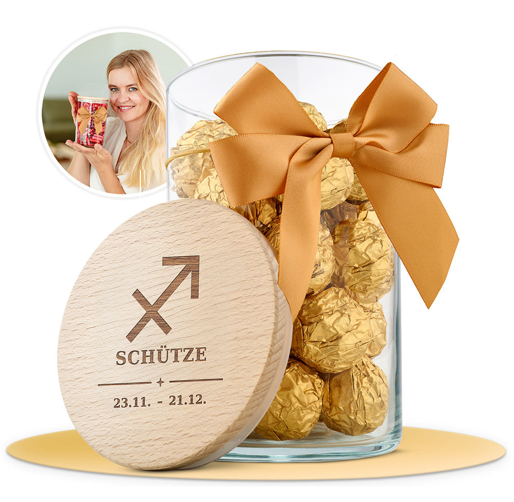 Geschenkglas mit Sternzeichen – Alle 12 zur Auswahl
