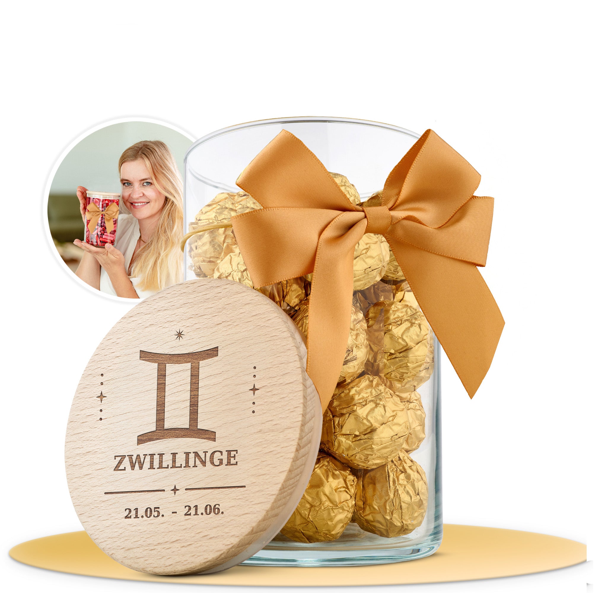 Geschenkglas Sternzeichen "Symbole"