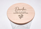 Geschenk-Glas "Danke, dass du mir beim Wachsen..."