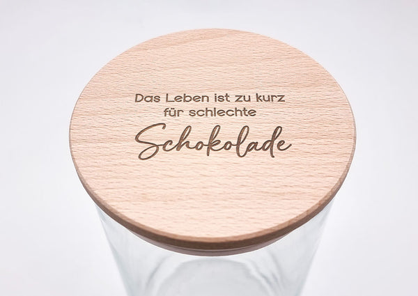 Geschenk-Glas "...schlechte Schokolade"