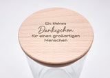 Geschenk-Glas "Ein kleines Dankeschön für einen großartigen Menschen"