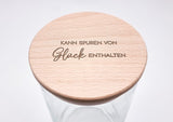 Geschenk-Glas "Kann Spuren von Glück enthalten"