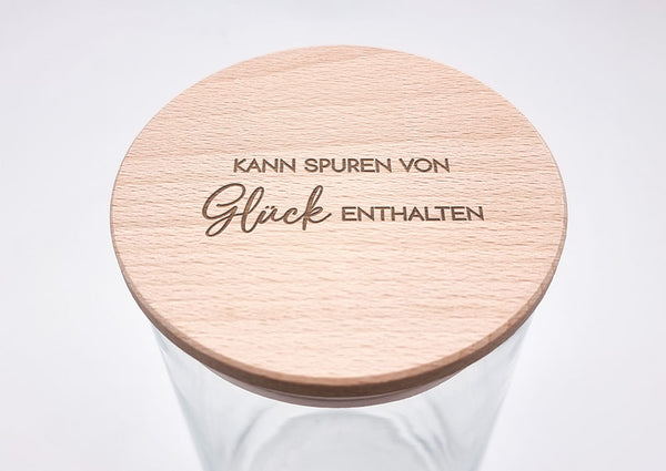 Geschenk-Glas "Kann Spuren von Glück enthalten"