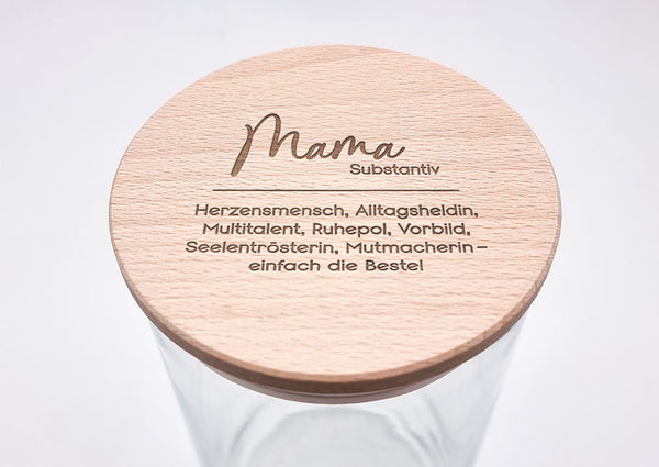 Geschenk-Glas, Substantiv "Mama"