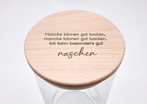 Geschenk-Glas "... ich  kann gut naschen"