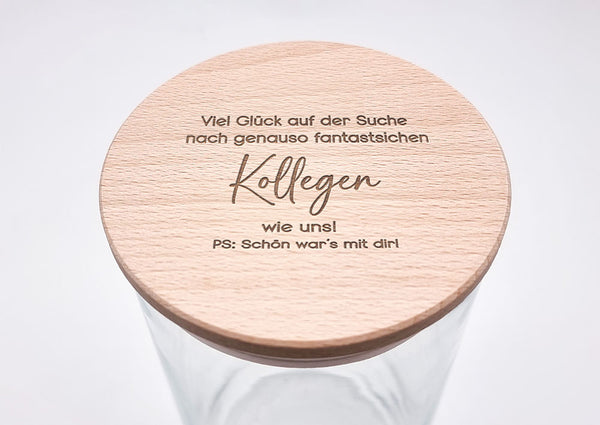 Geschenk-Glas "Viel Glück auf der Suche..."