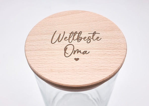 Geschenk-Glas "Weltbeste/e Mama/Oma/Papa/Opa"