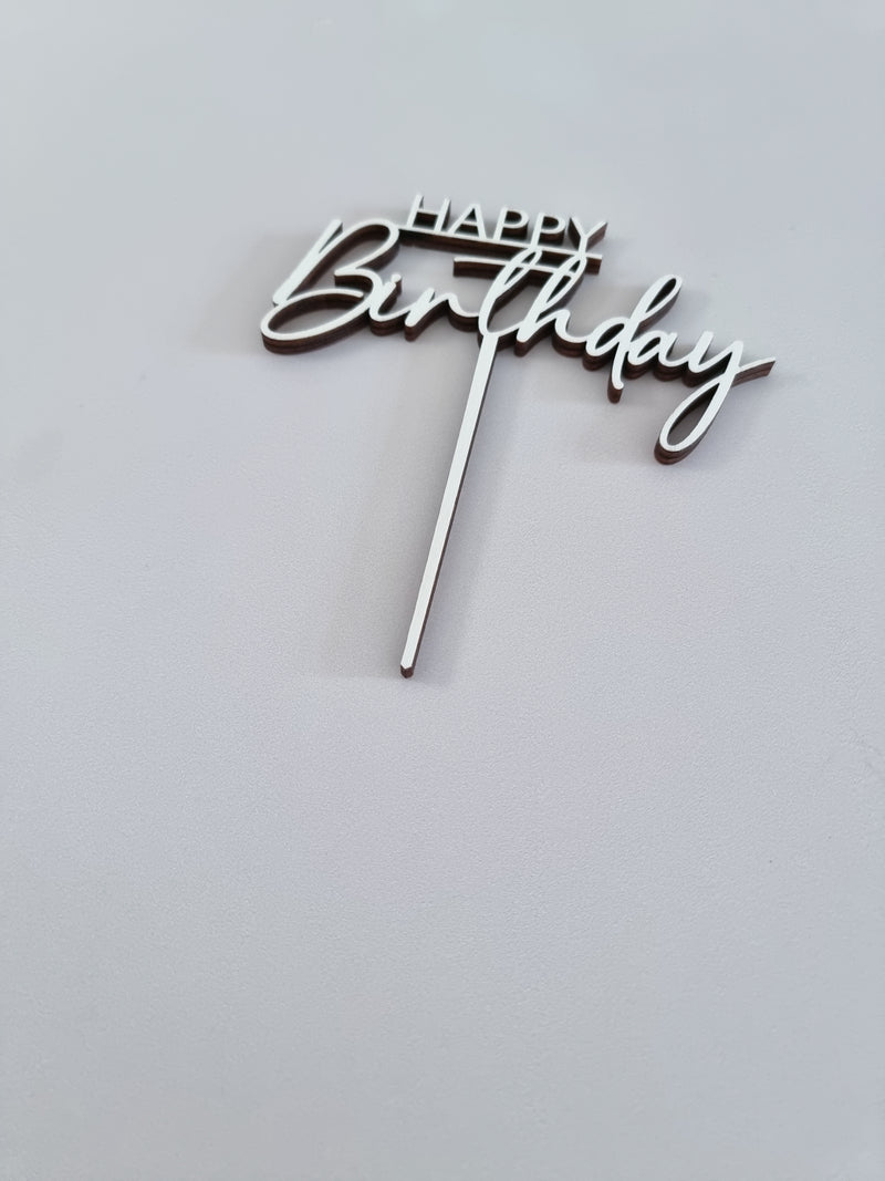 Minimalistischer Happy Birthday Cake Topper