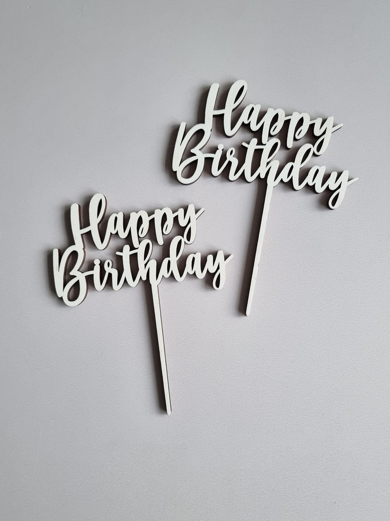 Cake Topper zum Geburtstag "Happy Birhtday"