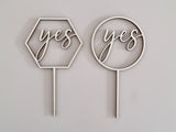 yes | Minimalistischer Cake Topper