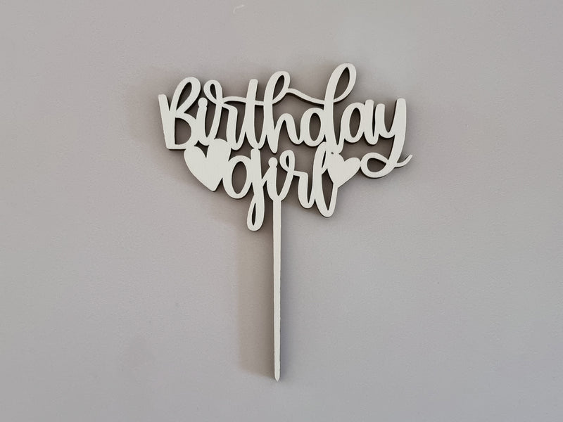 Cake Topper aus Holz, Birthday Girl