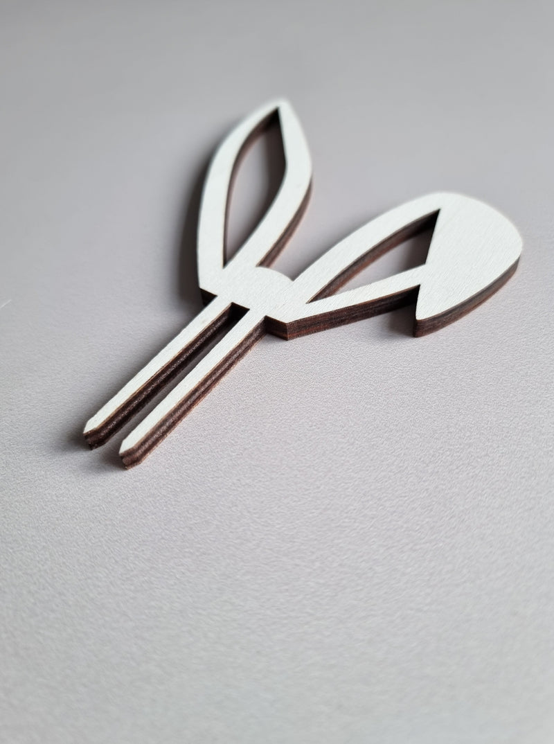 Cake Topper, geknickte Hasenohren 