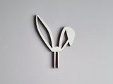 Cake Topper, geknickte Hasenohren 