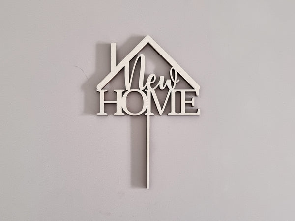 New Home mit Dach | Cake Topper aus Holz
