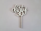 Cake Topper aus Holz, dirty 30