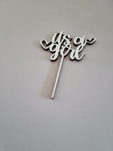 Cake Topper aus Holz, it´s a girl