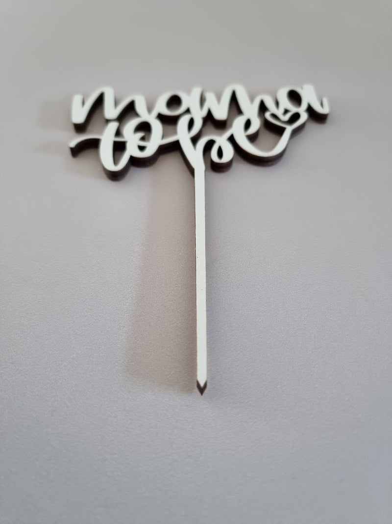 Cake Topper aus Holz, mama to be