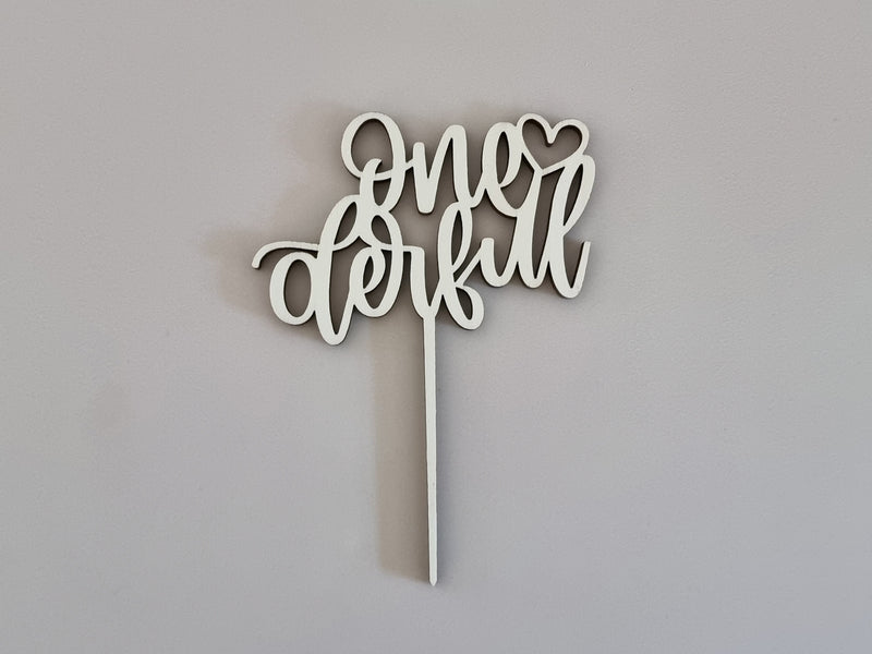 Cake Topper aus Holz, onederful