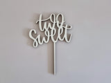Cake Topper aus Holz, two sweet