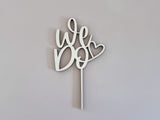 Cake Topper aus Holz zur Hochzeit, we do