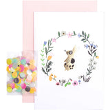 DIY Karte Osterhase/Blumenkranz - Hersteller und Bildmaterial Rico Design