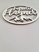 Familienschild "Bergmotiv" mit Wunschnamen