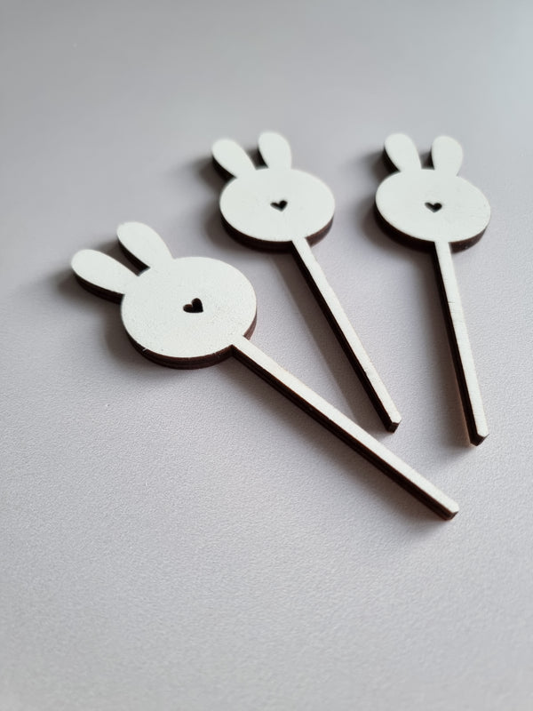 Cake Topper, Hasen mit Herz-Nase