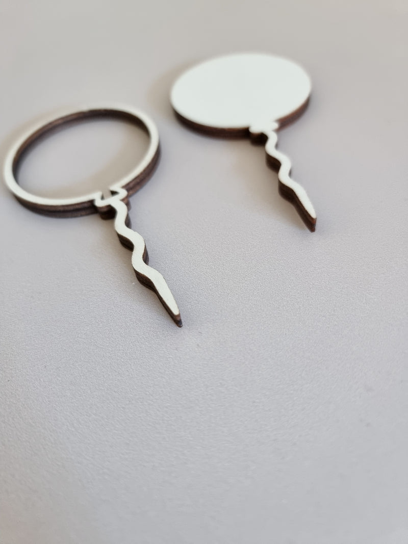 Mini-Ballon als Holzstecker