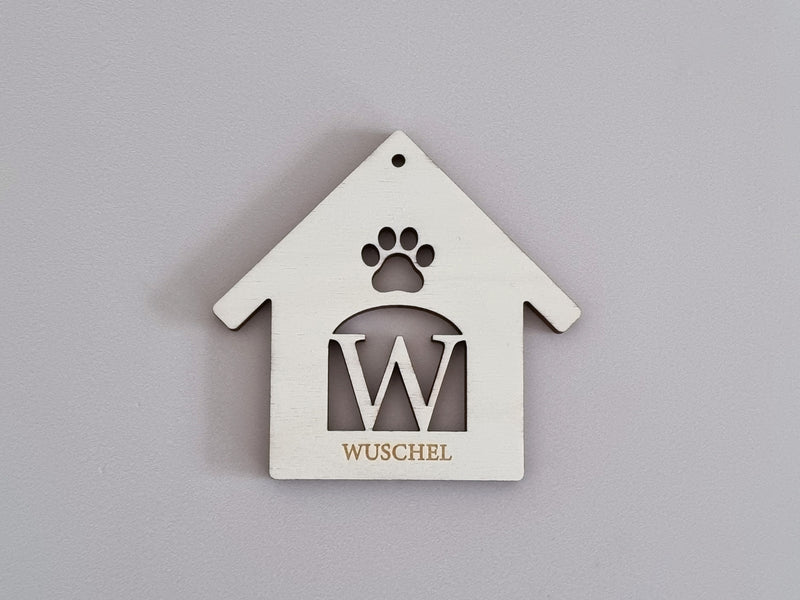 Personalisiertes Holzschild für Haustier, Pfote