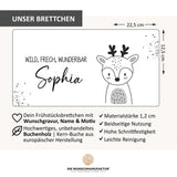 Frühstücksbrett aus Holz | Motiv "Kran"